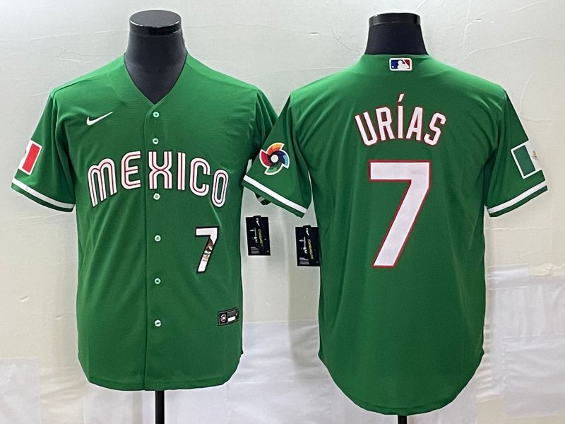 Men 2025 World Cup Mexico #7 Urias Green Nike MLB Jersey style 31811->arizona diamondback->MLB Jersey